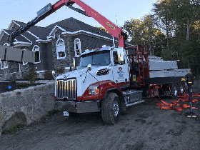 Truck Delivery of Steel Framing